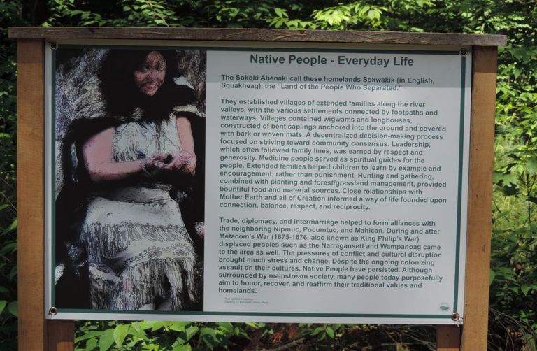 Native People - Everyday Life Trail Sign