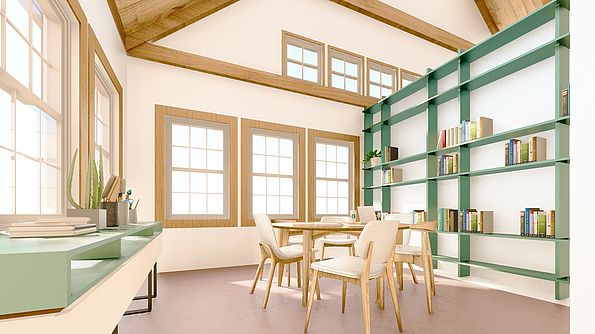 Library and Office Space