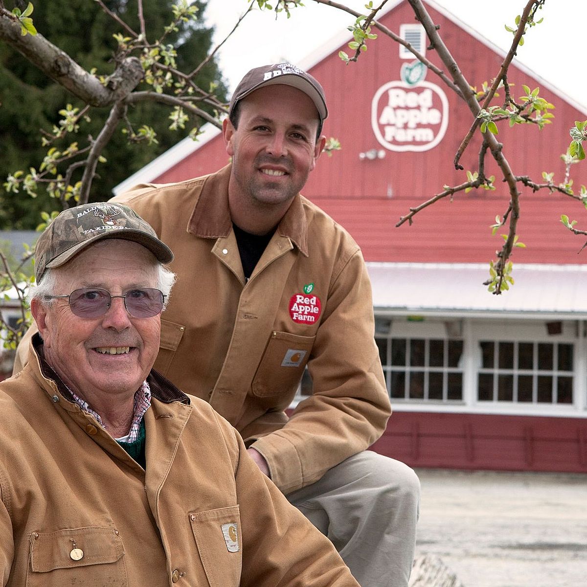 Red Apple Farm owner Al Rose and his father Bill in Phillipston