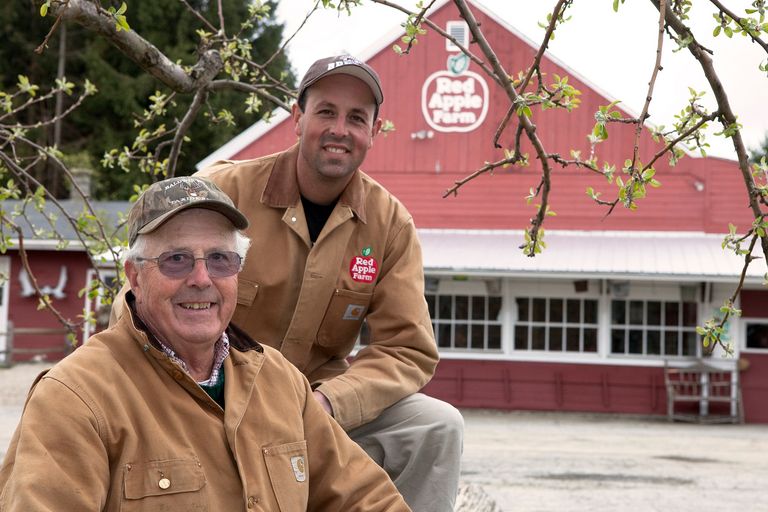 Red Apple Farm owner Al Rose and his father Bill in Phillipston