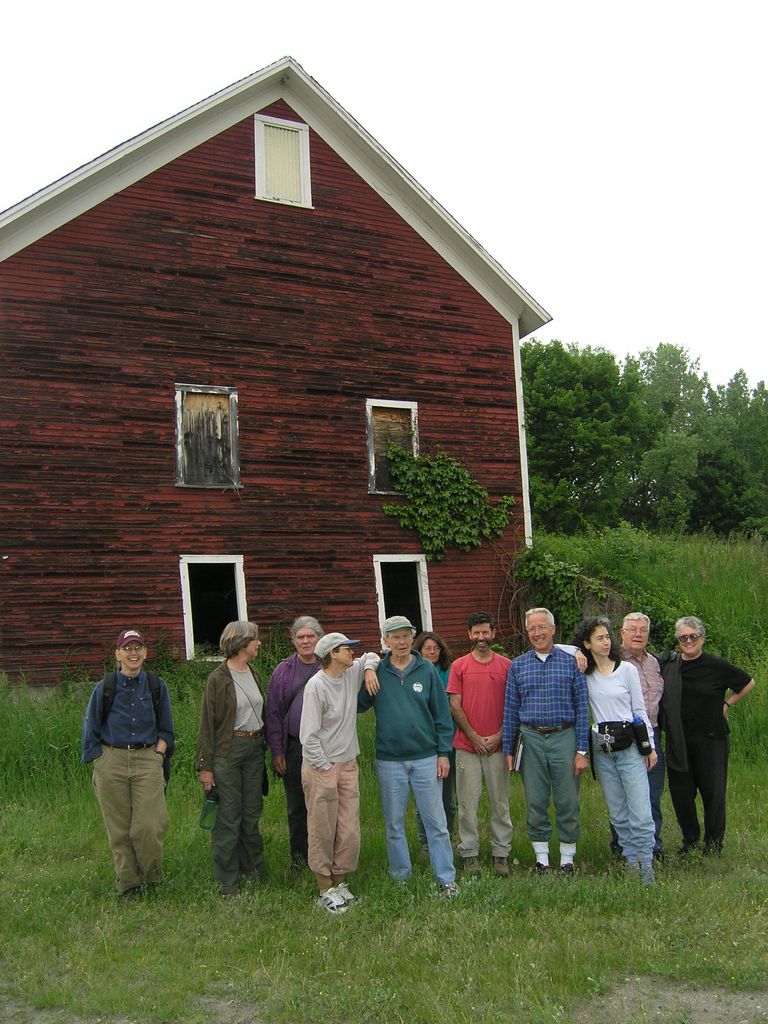 Group scouting the farm in 2009